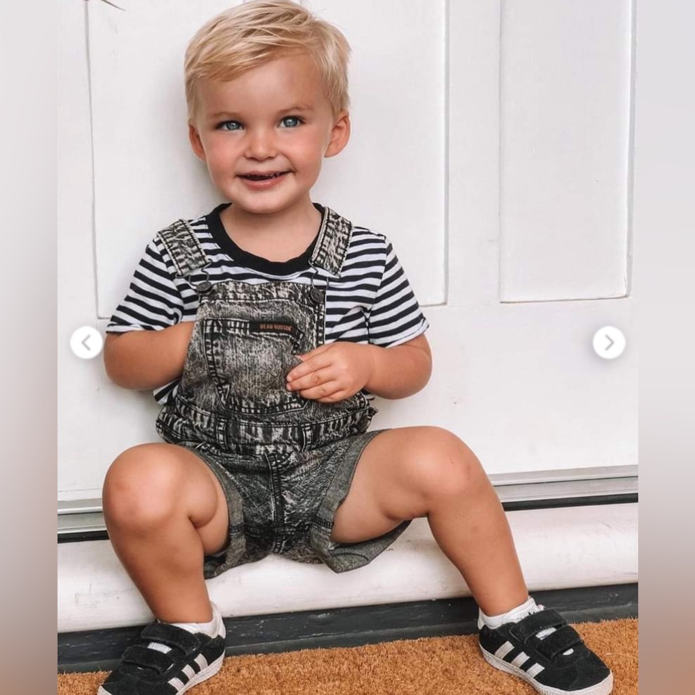 ⭐️5/$30 Beau Hudson Black Acid Wash Denim Overalls